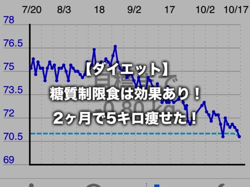 低糖質ダイエットは効果あり！2ヶ月で5キロ痩せた！