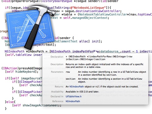 Xcode 5のクイックヘルプはトラックパッドだけでも呼び出せるぞ