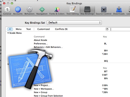 Xcode 5でカーソル位置にある単語のクイックヘルプとドキュメントを表示するショートカット