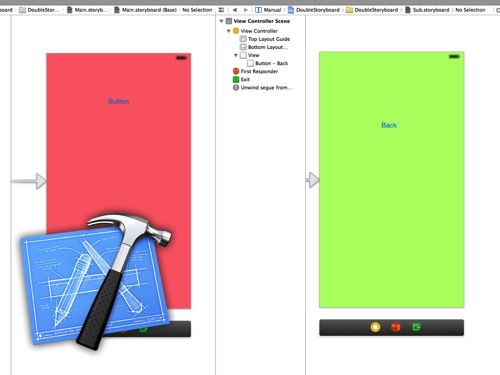 【Xcode 5】複数のストーリーボード間で画面遷移させる方法