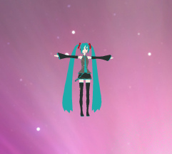 Papervision3Dで初音ミクを表示してみた